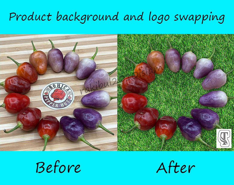 product background and logo swapping
