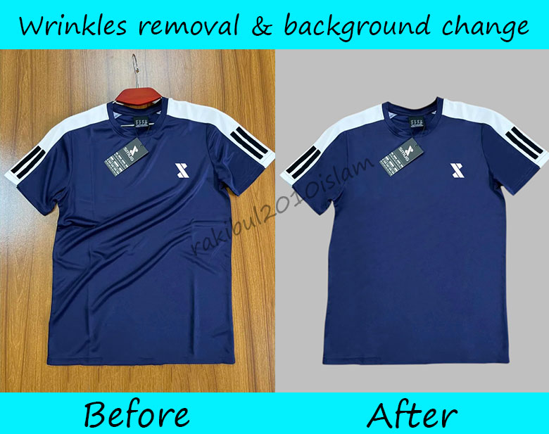 wrinkles removal and background changing